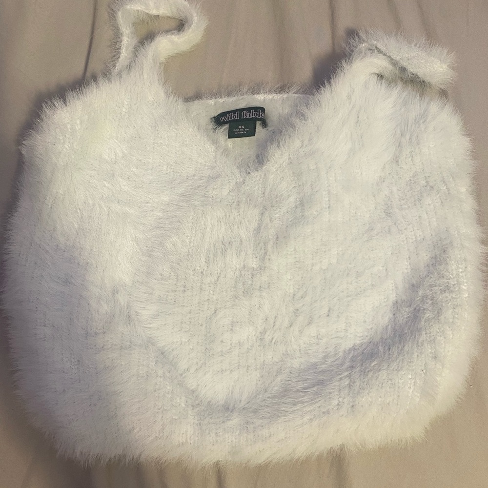 Fuzzy plain tank top